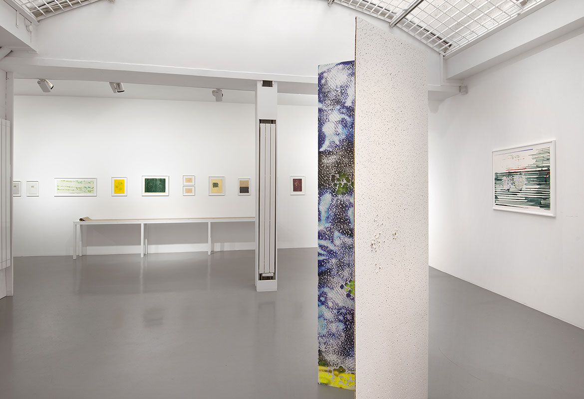 Vues d’ensemble de l’exposition de Dominique De Beir, Parti-pris couleur (accroc & caractère 1), 2022, crédit photo : A. Ricci