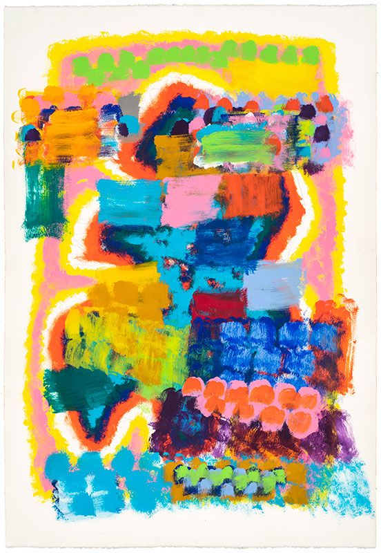 La robe de ma mère, gouache sur papier, 132 x 90 cm, 2021
