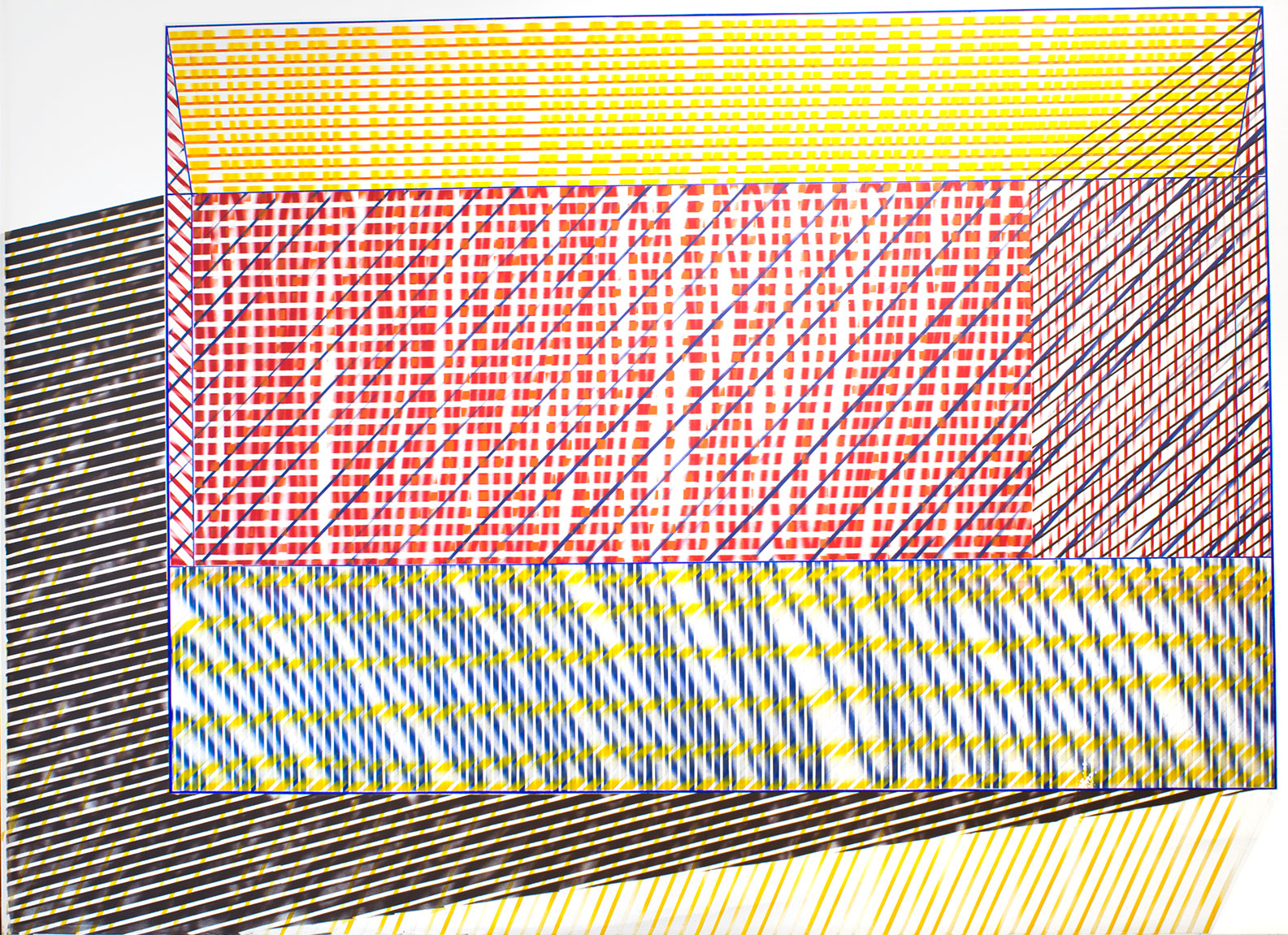 A BOX IN GORDES (dessin mural), 2021 220 x 305 cm