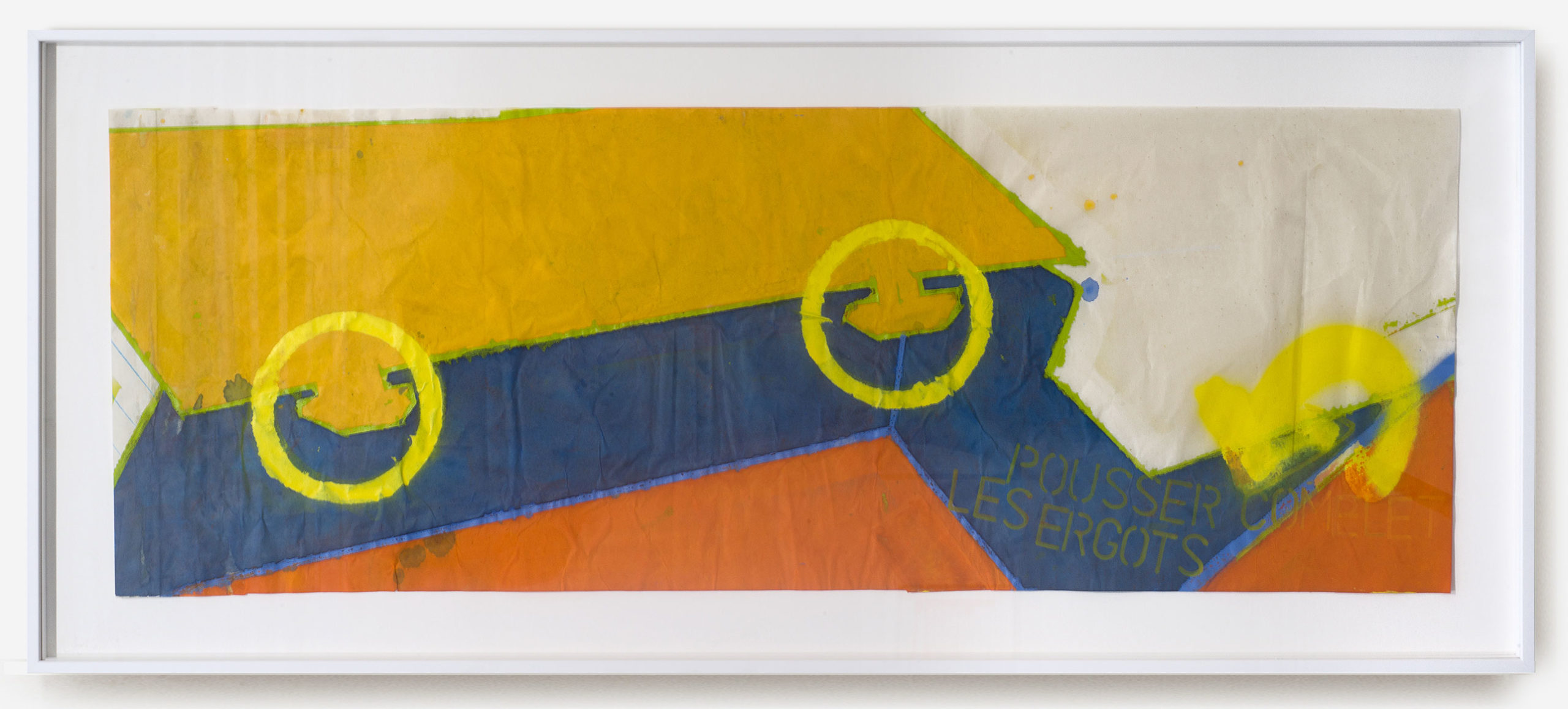 Colissimo # 28, 2021 peinture sur papier, 34 x 97 cm